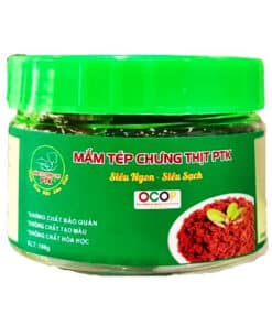 Mắm Tép Chưng Thịt - PTK Lọ 180 Gram - Hương Vị Biển Cả Trong Mỗi Giọt Mắm