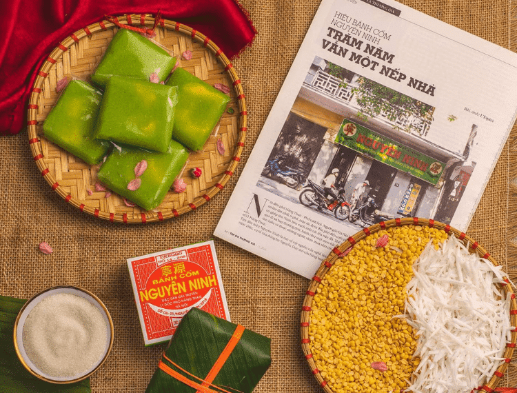 Giới Thiệu Bánh Cốm 115 Xuân Thủy 5 banh com nguyen ninh 3