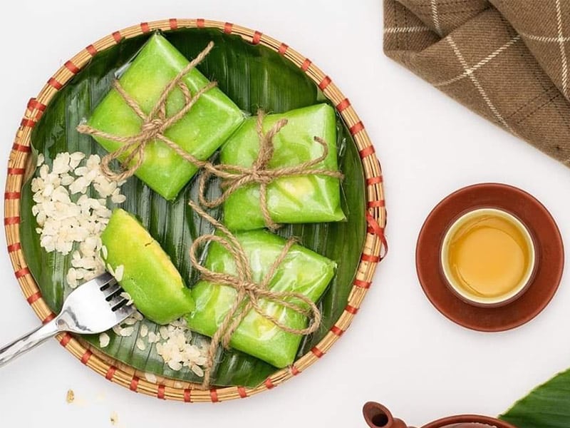 bánh cốm Hà Nội chuẩn vị