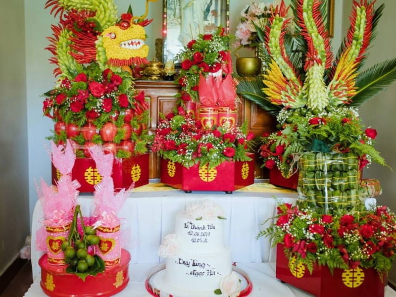 Tìm hiểu ý nghĩa bánh cốm trong tráp cưới hỏi truyền thống 5 bánh cốm trong tráp cưới hỏi