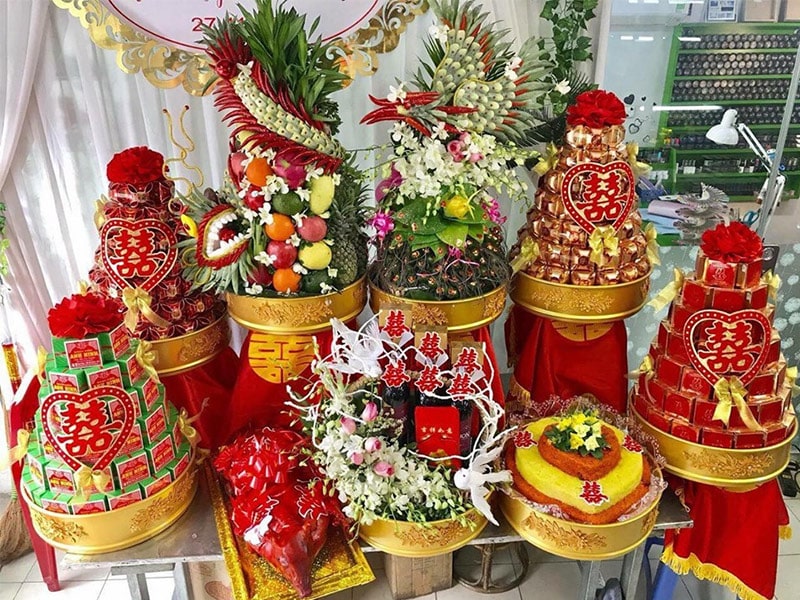 Tìm hiểu ý nghĩa bánh cốm trong tráp cưới hỏi truyền thống 6 bánh cốm trong tráp cưới hỏi
