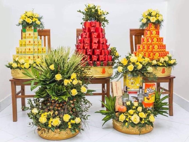 Ý nghĩa đặc biệt của chiếc bánh cốm trong cưới hỏi 5 bánh cốm trong cưới hỏi